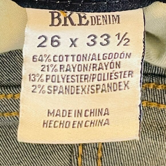 BKE Stretch Flare Jeans Billie Slim Fit High Rise Dark Wash Mariah 26 - Picture 8 of 10